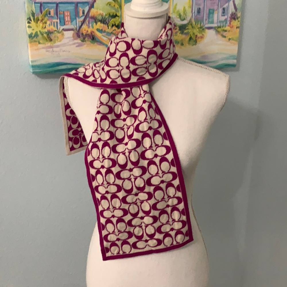 COACH Signature scarf, lightly worn.